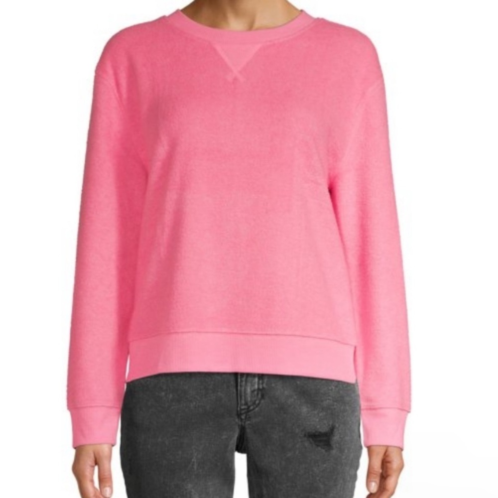 No Boundaries Juniors Red Winter Fleece Crew Neck Neon Red Sweater | Kids XS/1